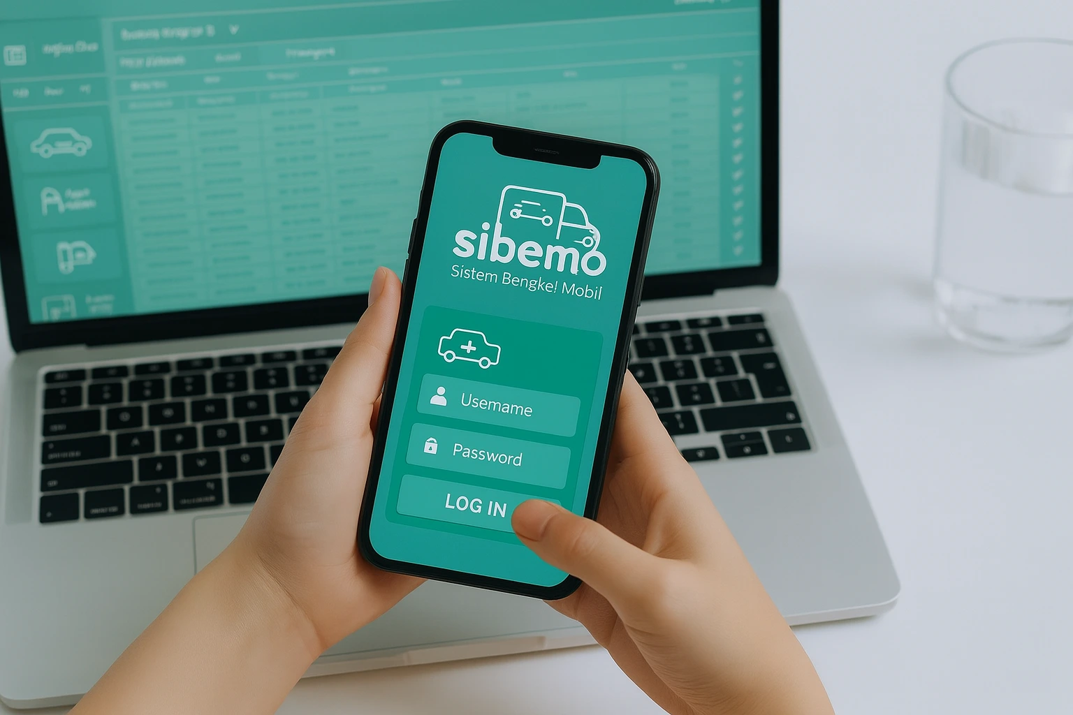 Dashboard sistem bengkel terintegrasi Bacsindo